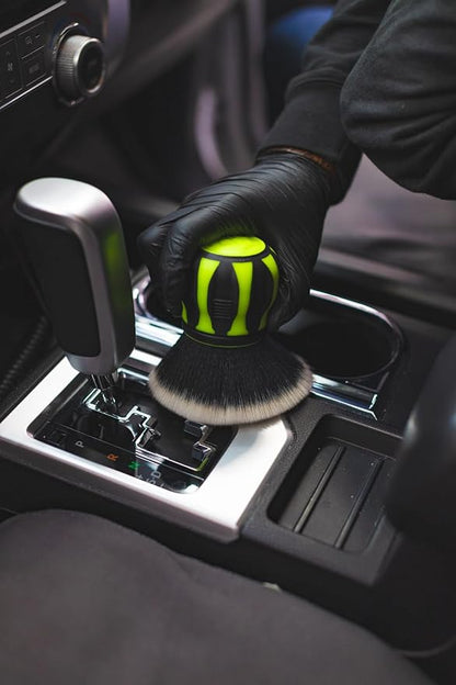 Detail Factory - Curveball XL Synthetic Brush - Ultra Soft Bristles, Comes with Storage Rack, Covers Large Area Inside or Outside Vehicles - Octane Ectoplasm