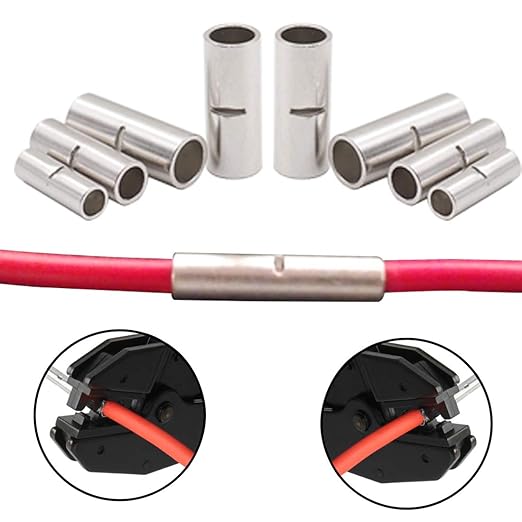 4 Gauge Butt Splice:4 AWG Wire Butt Connectors for 4ga Automotive Power/Ground,Battery Cable, Car Audio, RV, Amp,Wire, Automotive Wire, Battery Cables, Amp Wiring