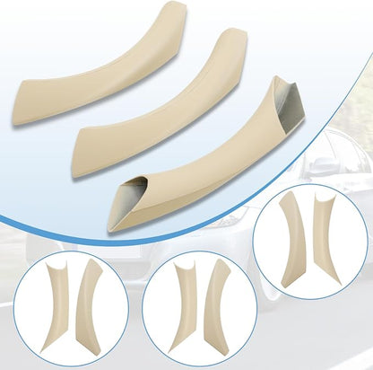 Compatible with BMW 3 Series Door Handle Covers E90/E91/E92/E93 2004-2011,6PCS Left and Right Passenger Interior Door Pull Handle Set for BMW 318i,320i,323i,325i,328i,330i,335i(Beige)