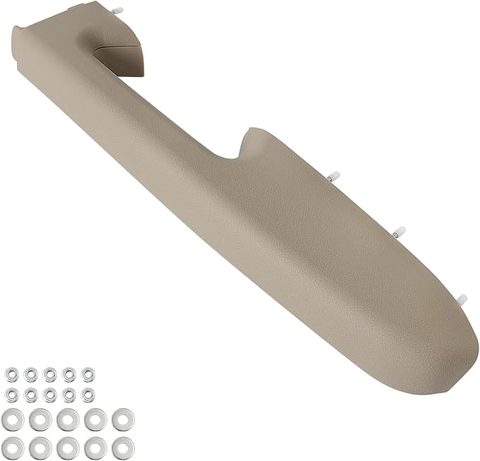 Upgraded Door Armrest Repair Kit Right Passenger Side Door Panel Handle Tan Compatible with 2010-2014 Chevy Silverado GMC Sierra 1500 2500HD 3500HD Replaces 22818472