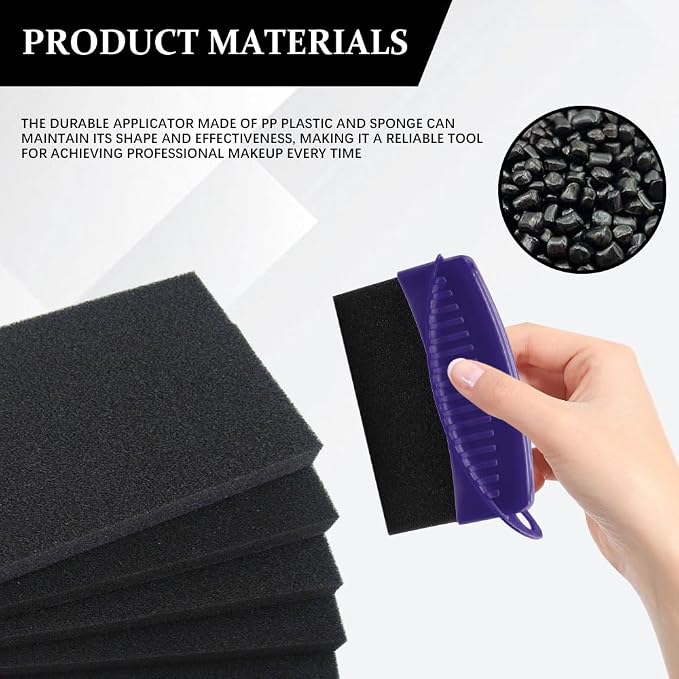 Tire Dressing Applicator, Tire Shine Applicator, Wheel Waxing Wipe Polishing Sponge with Lid, Car Accessories Reusable Wheel Detailing Foam Fit for Vehicle Waxing Polishing Cleaning (Blue)