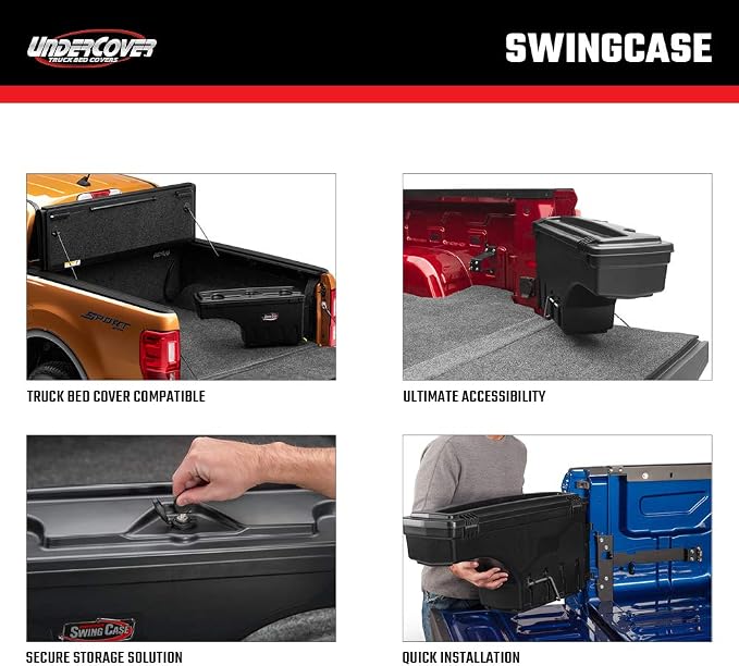 RealTruck Undercover SwingCase Truck Bed Storage Box | SC107D | Fits 2023-2025 Chevy/GMC Colorado/Canyon Drivers Side