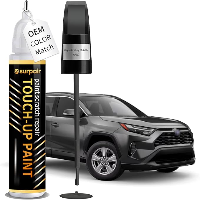 Magnetic Gray Metallic 1G3 Touch up Paint for Toyota OEM Color Match Car Scratch Repair Kit for Nicks & Chips Scratches Quick & Easy Paint Fix 2-In-1 Car Scratch Remover Pen