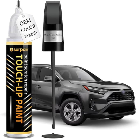 Magnetic Gray Metallic 1G3 Touch up Paint for Toyota OEM Color Match Car Scratch Repair Kit for Nicks & Chips Scratches Quick & Easy Paint Fix 2-In-1 Car Scratch Remover Pen