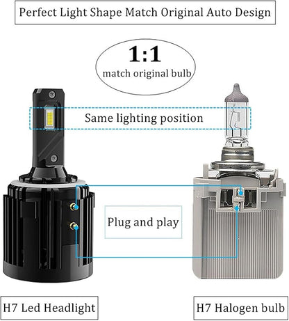 LED Headlight Bulbs 90W 9000LM 6000K Fit for 2012-2018 Volkswagen Passat Golf Tiguan Golf GTI Touran Headlamp DRL Lights Plug and Play Easy Installation Low Beam Driving Lights Fog lights