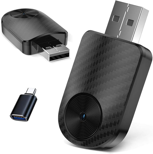 2026 Upgrade Android Auto Wireless Adapter – Mini Dongle Converts OEM Wired to Wireless, Plug & Play USB-A/C, 5GHz Stable Connection, Compatible with Cars (2016+) & Phones 11+