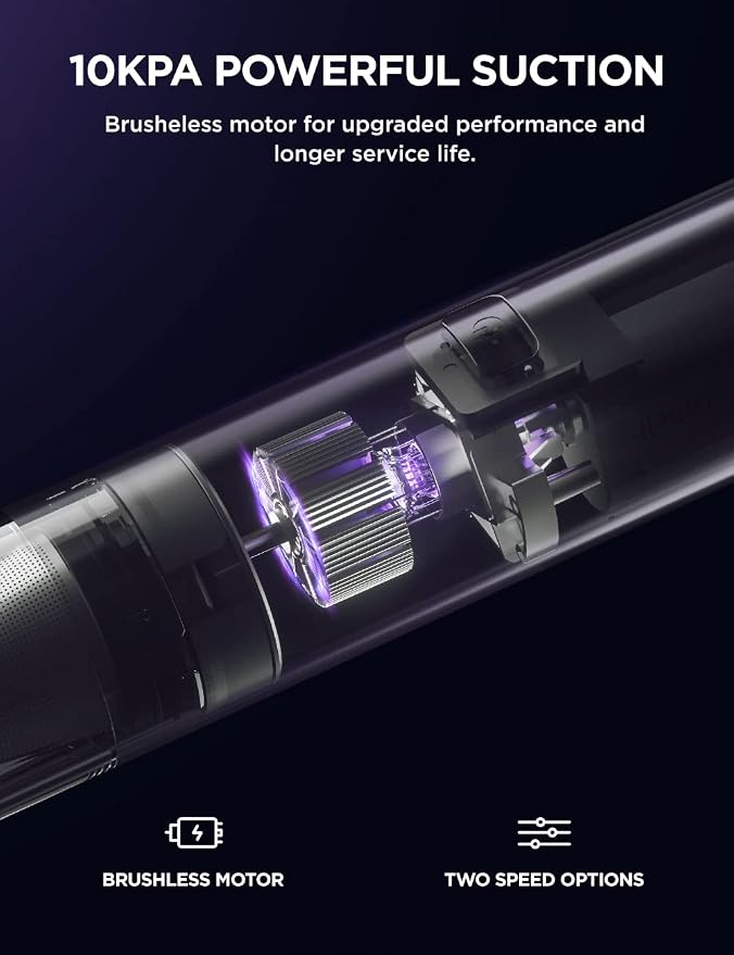 LiTHELi Handheld Vacuum Cleaner Cordless,10000Pa Suction Power with Rechargeable U Battery Ultra Lightweight Mini Car Vacuum