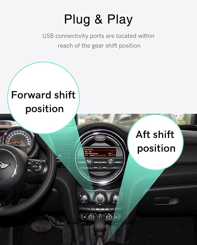 Bluetooth Car Adapter Compatible for BMW Mini One - USB Interface, Bluetooth Receiver for iPod Music Sourse Compatible with iOS/Android