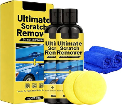 Car Scratch Repair Wax, 2026 New Upgrade Car Scratch Remover Wax with Sponge and Towel, Professional Car Paint Repair Compound for Deep Scratches, Automotive Scratch Repair Kit for Car ，2 Set