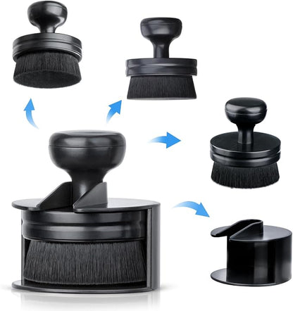 BABYSHEEP Car Tire Shine Applicator,Vegan Tire Shine Brush with Stand for Auto Detailing Cleaning Service,Black (2pc)