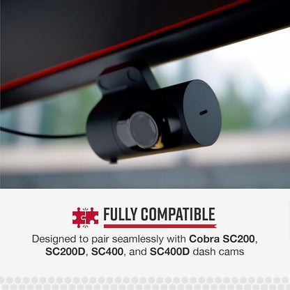 Cobra Rear-View Camera for SC Series Dash Cams, with Full HD Video, Flexible Mounting for Optimal View