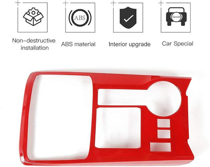 JeCar Center Console Gear Shift Panel Cover Interior Trim Accessories for Toyota 4Runner 2010-2023 (Red)