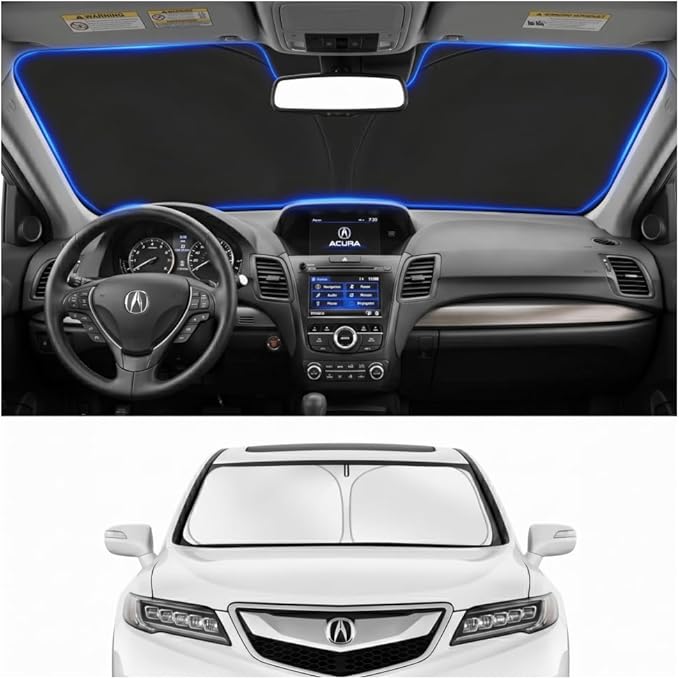 Custom Fit Windshield Sun Shade for Acura RDX 2013-2018 | Custom Fit Windshield Cover, Blocks UV Rays, Double-Layer Heat Shield, Durable Frame, Easy Fold & Storage