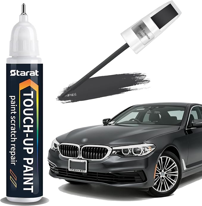 Dark Graphite(A90) Touch Up Paint Pen for BMW 2-in-1 Quick & Easy Car Scratch Repair Kit Exact OEM Match for X5/X4/iX3/X3/X2/X1/5/1 Series