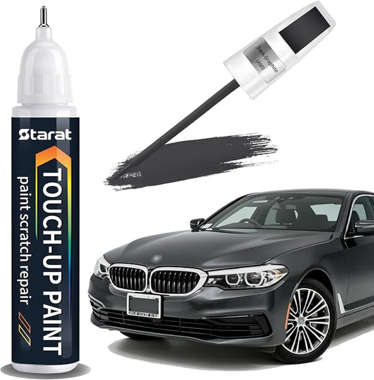 Dark Graphite(A90) Touch Up Paint Pen for BMW 2-in-1 Quick & Easy Car Scratch Repair Kit Exact OEM Match for X5/X4/iX3/X3/X2/X1/5/1 Series