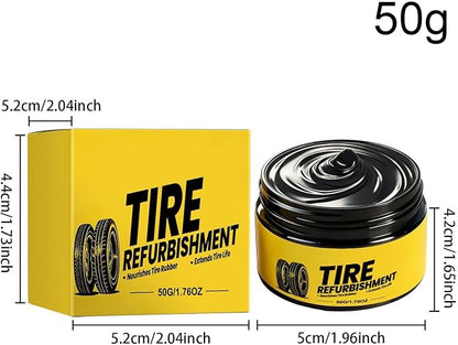 Tire Paste - 50g Premium Tire Dressing Wax, Long Lasting Shine Nourish Formula | Vehicle Wheel Cleaning Scratch Repair for Car Truck Motorcycle Exterior Rim Enhancement