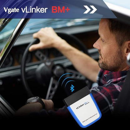 Vgate vLinker BM+ OBD2 Bluetooth Scanner for BMW/Mini BimmerCode, Car Code Reader for iOS, Android, and Windows