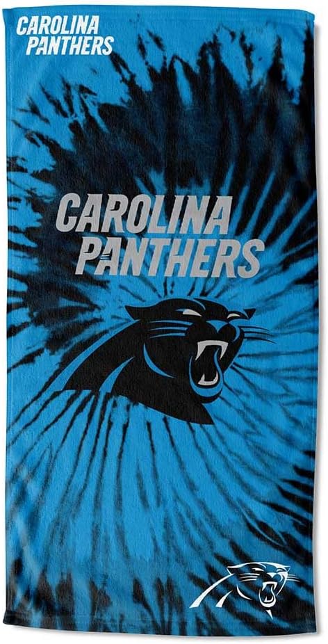 Northwest NFL Carolina Panthers Unisex-Adult Beach Towel, 30" x 60", Psychedelic