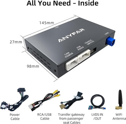 CarPlay Android Auto Adapter Decoder Retrofit Kit Fits Audi 2009-2015 A6 Q7 with MMI 3G System, Supports Wireless CarPlay&Android Auto/Voice Control/Mirror Link/Camera/USB Drive/Navigation etc