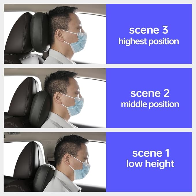 Car neck pillow, special car pillow for driving seat, memory foam head support for car seat, protects cervical vertebra and relieves fatigue, made of faux leather for long-lasting durability 1P