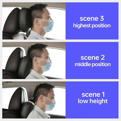 Car neck pillow, special car pillow for driving seat, memory foam head support for car seat, protects cervical vertebra and relieves fatigue, made of faux leather for long-lasting durability 1P