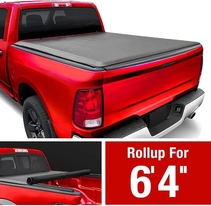 MaxMate Soft Roll-up Truck Bed Tonneau Cover Compatible with 2002-2008 Dodge Ram 1500; 2003-2009 2500 3500 | 6'4" (76") Bed | TCD169056