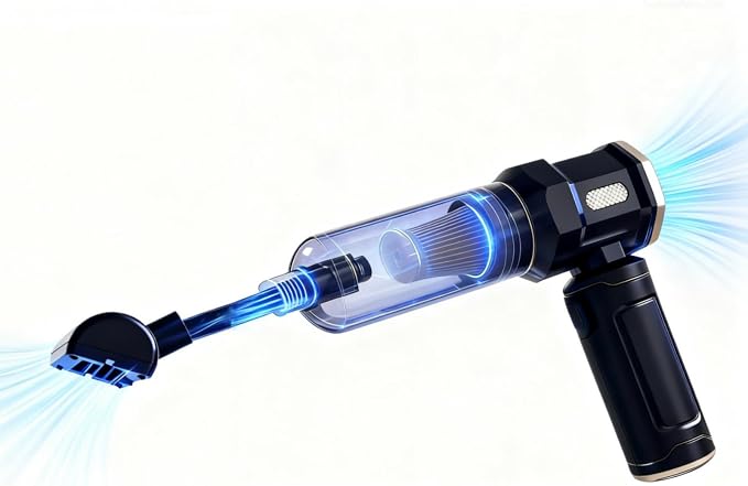Handheld Car Vacuum Cleaner, 16000Pa Vacuum Cleaner and Air Duster, Portable Cordless Hand Held Vacuum with Brushless Motor and Multi-Nozzles for Car, Home, Office, Pet