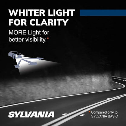 SYLVANIA - H11 SilverStar - High Performance Halogen Headlight Bulb, High Beam, Low Beam and Fog Replacement Bulb, Brighter Down Road with Whiter Light (Contains 1 Bulb)