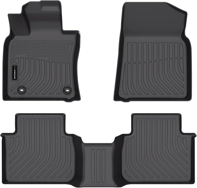 Auxko All Weather Floor Mats for 2024-2018 Toyota Camry (FWD Only,Not Hybrid or AWD) TPE Rubber Liners Accessoires All Season Guard Odorless Anti-Slip