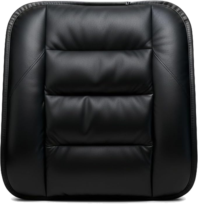 CORRIDOR Genuine Leather Seat Cushion for Car - Handmade - Relieve Hip, Pressure and Sciatica Pain - Ideal for Lower Back Pain - for Office Chair and Car Seat (Premium Black, Backrest)