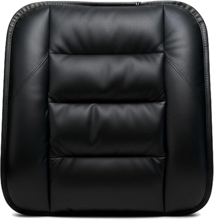 CORRIDOR Genuine Leather Seat Cushion for Car - Handmade - Relieve Hip, Pressure and Sciatica Pain - Ideal for Lower Back Pain - for Office Chair and Car Seat (Premium Black, Backrest)