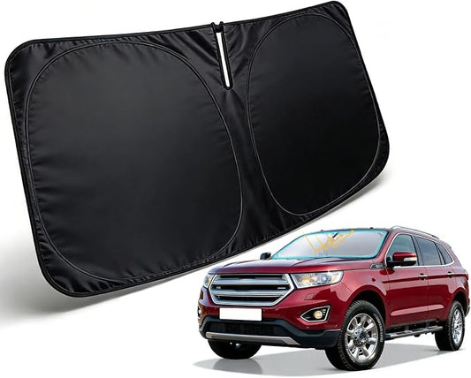 Windshield Sun Shade for 2015-2024 Ford Edge Accessories, Car Front Window Sun Visor & Heat Shield | 420D Sunshade Protection Blocks UV Rays Keep Your Car Cooler