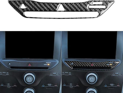 Premium Carbon Fiber Only Compatible with Ford Edge 2011-2014 SEL Accessories Car Hazard Emergency Warning Push Button Switch Panel Cover Interior Trim Sticker Decal Black 1PC