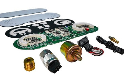 Intellitronix 1962-1965 Chevy Nova LED Digital Gauge Panel, Teal | Direct Fit Dash Replacement Cluster, Speedometer, Tachometer, Fuel, Oil, Temp & Volts, DP8001, Bezel Not Included