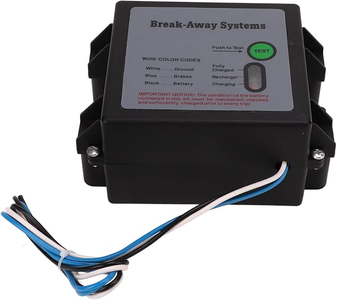 12V LED Trailer Brake Breakaway Safety Kit with Battery Meter Universal Towing Break Away System for Trailers