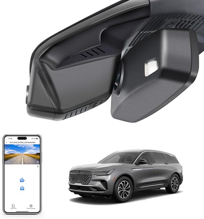Mangoal 4K Dash Cam fit for Ford Lincoln Nautilus Gen2 CDX707 2024 2025 2026, UHD 2160P Video, WiFi, App, 64GB Card