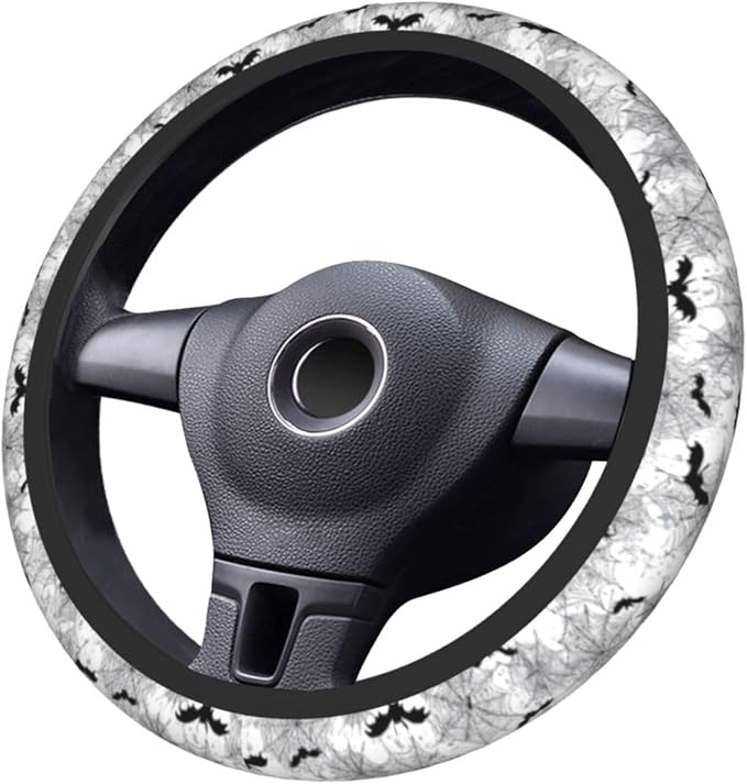 Halloween Steering Wheel Covers Non Slip Neoprene Universal 15 Inch Steering Wheel Protector Car Cover for Men Women