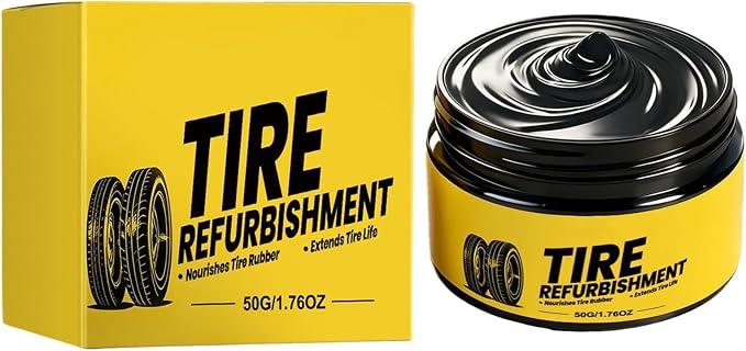 Tire Paste - 50g Premium Tire Dressing Wax, Long Lasting Shine Nourish Formula | Vehicle Wheel Cleaning Scratch Repair for Car Truck Motorcycle Exterior Rim Enhancement
