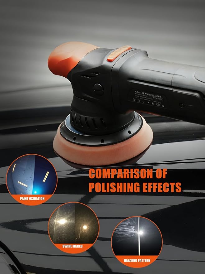 Polishing Pads, 5Pc 6 Inch 150mm Orbital Buffer Polisher Pads and 1Pc Microfiber Buffing Pads, Foam Polish Pad for Compounding, Polishing and Waxing, for 6''/150mm Backing Plate Car Polisher -TPPMIX