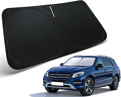 Windshield Sun Shade for 2012-2019 Mercedes Benz GLE Accessories, Car Front Window Sun Visor & Heat Shield | 240T Sunshade Protection Blocks UV Rays Keep Your Car Cooler
