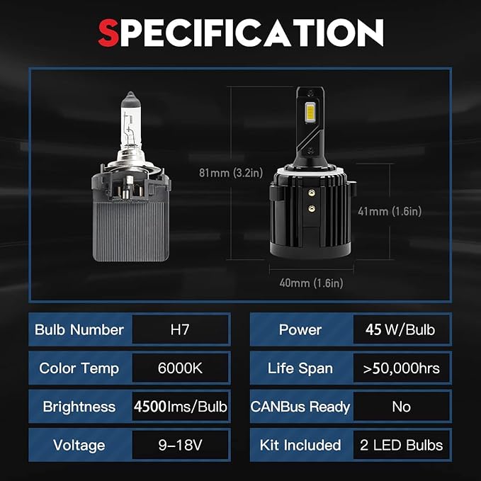 LED Headlight Bulbs 90W 9000LM 6000K Fit for 2012-2018 Volkswagen Passat Golf Tiguan Golf GTI Touran Headlamp DRL Lights Plug and Play Easy Installation Low Beam Driving Lights Fog lights
