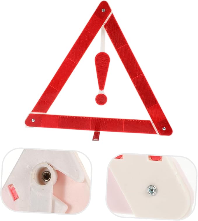 2pcs Car Safety Triangle Road Safety Kit Auto Warning Sign Material and Easy Installation