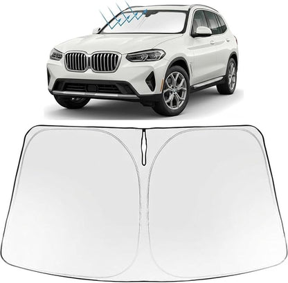 Proadsy Windshield Sun Shade for BMW X3 2025-2026 Foldable Front Sunshade Protector Sun Visor Blocks UV Rays Keep Car Cooler Accessories