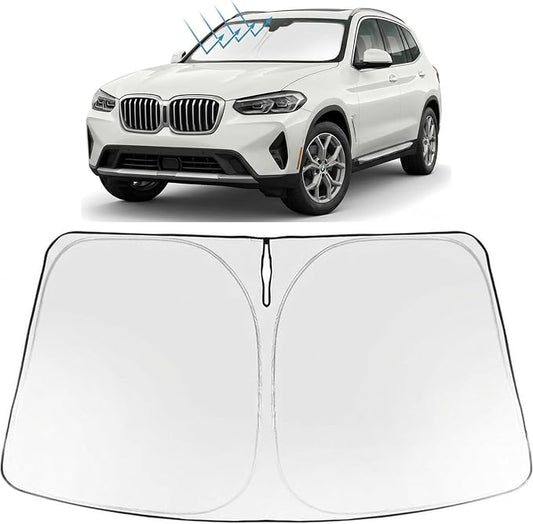 Proadsy Windshield Sun Shade for BMW X3 2025-2026 Foldable Front Sunshade Protector Sun Visor Blocks UV Rays Keep Car Cooler Accessories