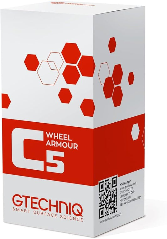 Gtechniq C5 Wheel Armour, Long Term Wheel Protection 15ml | Long-Term Alloy Wheel Sealant, Repels Brake Dust & Road Grime, Durable Hydrophobic Barrier for Easy Cleaning
