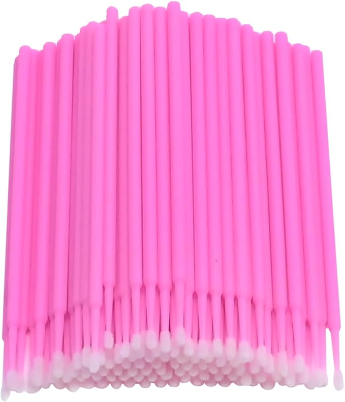 Saihisday Touch Up Paint Brushes for Automotive Paint Chip Repair Disposable Micro Applicators for Automotive Paint Detailing 2MM Pink 100PCS