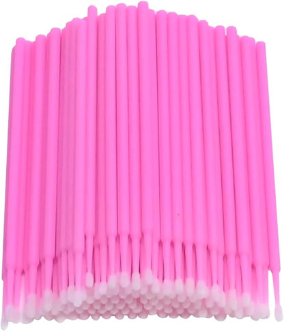 Saihisday Touch Up Paint Brushes for Automotive Paint Chip Repair Disposable Micro Applicators for Automotive Paint Detailing 2MM Pink 100PCS