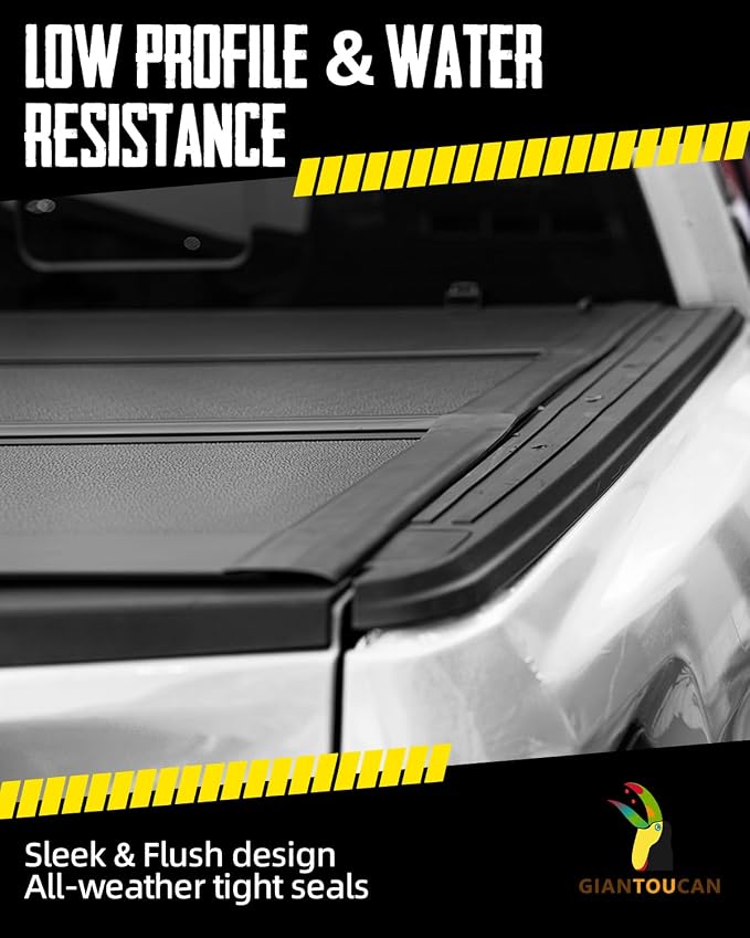 Low-pro Hard Top Tri Fold Tonneau Cover compitable with 2020-2026 Chevy Silverado/GMC Sierra 2500 3500 HD 6.9ft(82.2") Bed, Not for CarbonPro Bed