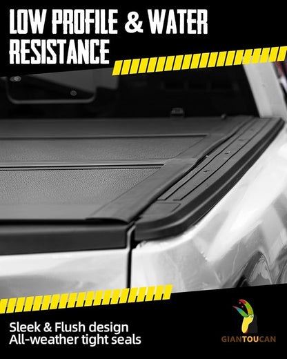 Low-pro Hard Top Tri Fold Tonneau Cover compitable with 2020-2026 Chevy Silverado/GMC Sierra 1500 6.6ft(78.9") Bed, Not for CarbonPro Bed
