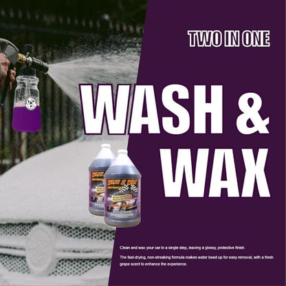 Quality Chemical Wash and Wax - Grape Scented Soap for Cars and Motorcycles - Cleans and Waxes in One Easy Step - Easy Rinse, Scratch Free Soap with Wax Protectant 640 oz (Pack of 1)